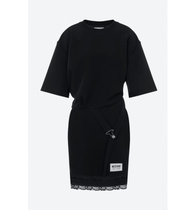 SATIN DRESS SHORT BLACK