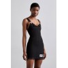 SATIN DRESS SHORT BLACK