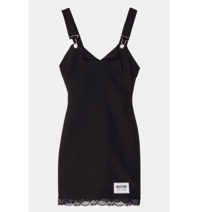 SATIN DRESS SHORT BLACK