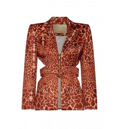 BLAZER CUT OUT ESTAMPADO JIRAFA