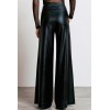 TEXTURED PALAZZIO PANTS BLACK