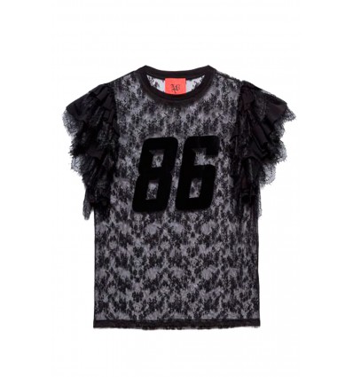 RUFFLE LACE T-SHIRT