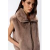 DEYN GILET SIMILPELICCIA STONE
