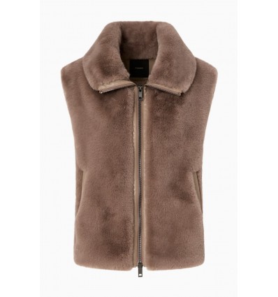 DEYN GILET SIMILPELICCIA STONE