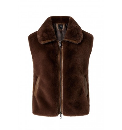 DEYN GILET SIMILPELLICCIA BROWN