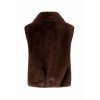 DEYN GILET SIMILPELLICCIA BROWN