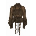 BLUSA VOLANTES GVL BROWN