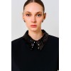 BLOUSE WITH A COLLAR BLACK