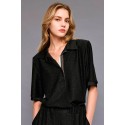BLOUSE SHORT LUREX BLACK