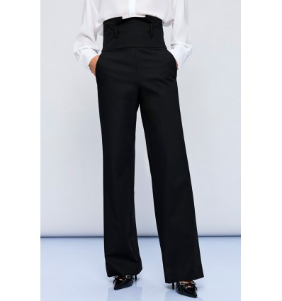 HIGH WAIST PANTS BLACK