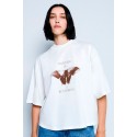 T-SHIRT BUTTERFLY WHITE