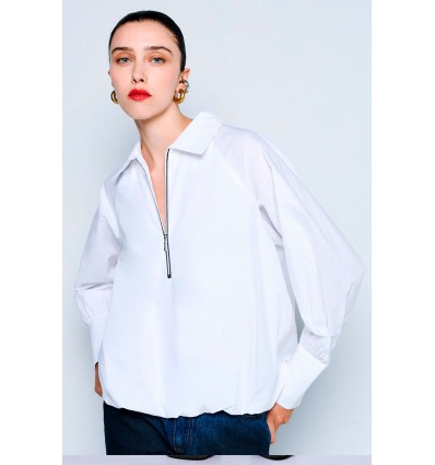 BLOUSE RIBS AND ZIPPER