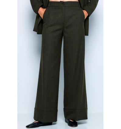 WIDE LEG PANTS OLIVE