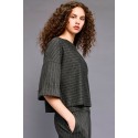 STRIPPED BLOUSE GREY