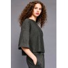 STRIPPED BLOUSE GREY