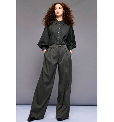 WIDE LEG PANTS GREY