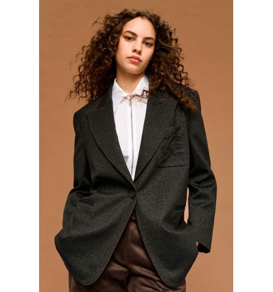 BLAZER COMBI GREY BROWN ESCUDO