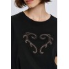 BLOUSE LOGO PIEL BLACK